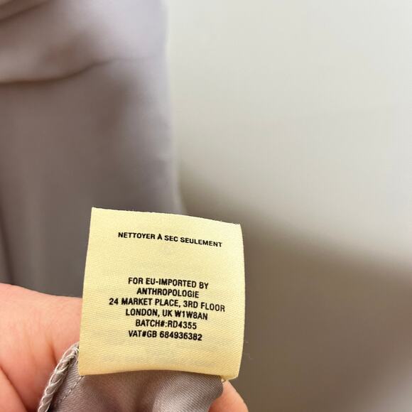 ANTHROPOLOGIE x BHLDN Eva Maxi Dress Fog Gray Sz S {H25} - Picture 13 of 13